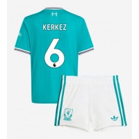 Liverpool Milos Kerkez #6 Tretí Detský futbalový dres 2025-26 Krátky Rukáv (+ trenírky)